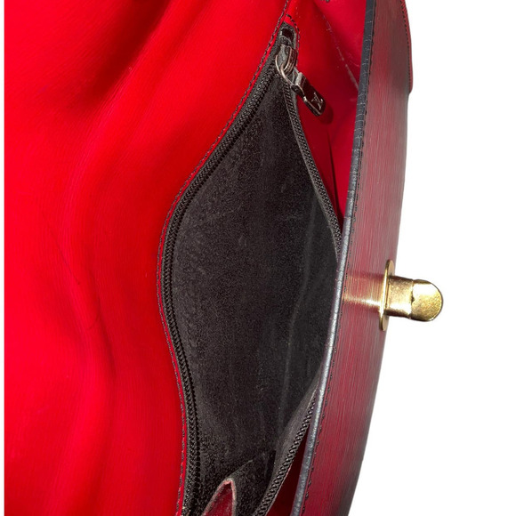 LOUIS VUITTON Red Epi Arsch Shoulder Bag 2Way clutch Red - Picture 10 of 16